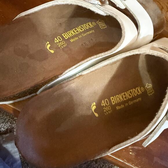 Birkenstock White Arizona Sandals Womens Size 40 US 9 - Picture 6 of 8